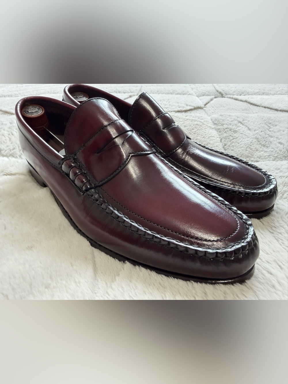 VINTAGE Deadstock 🇺🇸 US Made Rancourt Whippet ET Wright Cordovan Penny Loafer 11